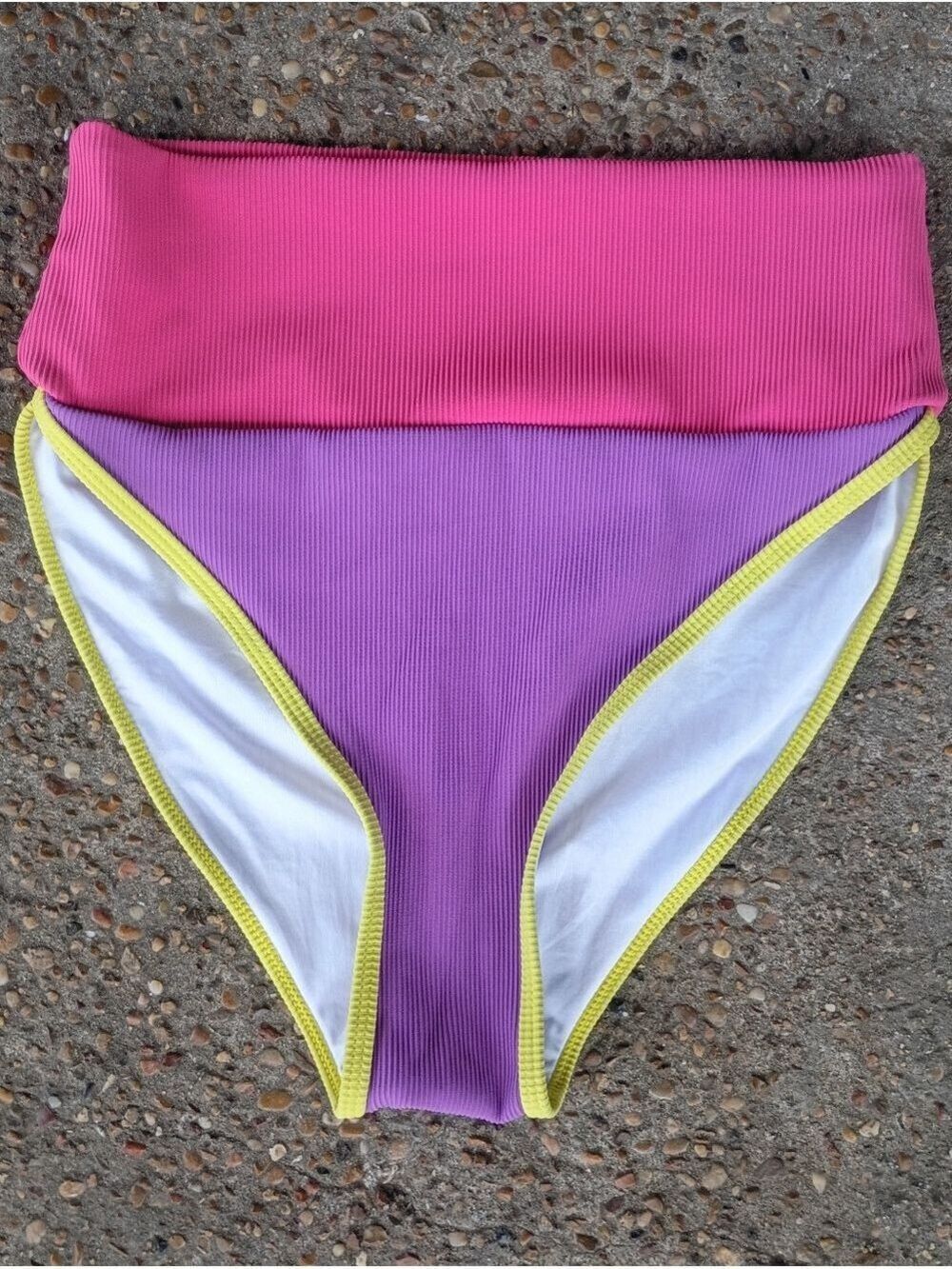 2/$10 NWOT Colorblock High Rise Swimming Bottoms Size Small